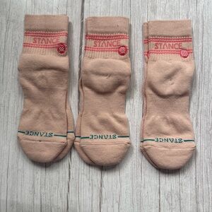 New Women's STANCE Set Of 3 Basic Crew Socks Size M